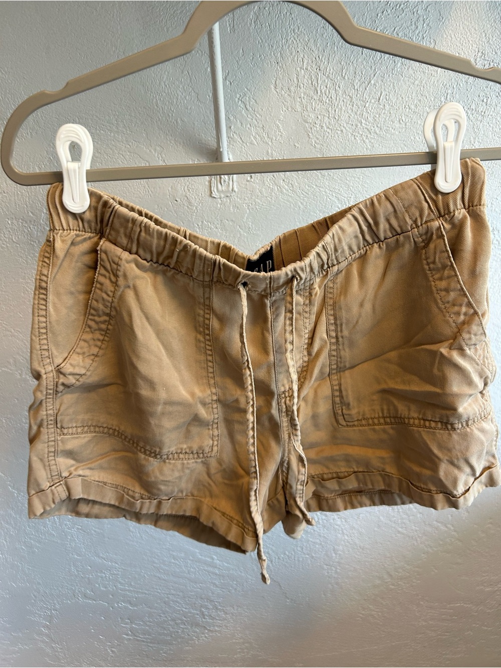 GAP Women's Tan Drawstring Utility Shorts